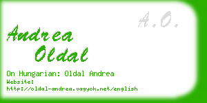 andrea oldal business card